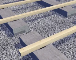 HSI Terra Unterlegpads für Terrasse 7 x 7 x 1 cm Kautschukgranulat schwarz - 25 Stk.