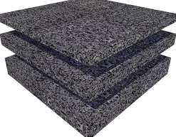 HSI Terra Unterlegpads für Terrasse 7 x 7 x 3 cm Kautschukgranulat schwarz - 25 Stk.