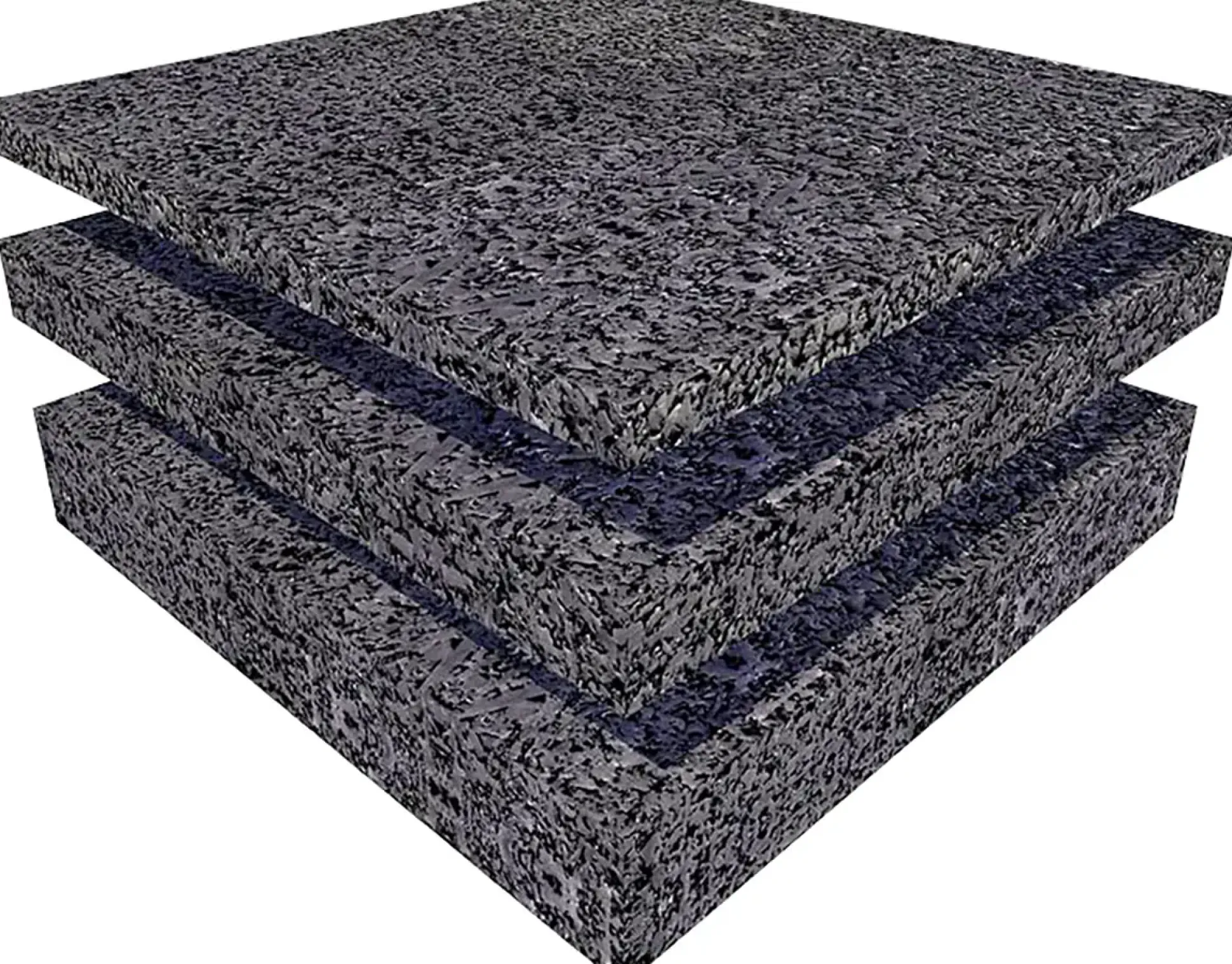 HSI Terra Unterlegpads für Terrasse 7 x 7 x 3 cm Kautschukgranulat schwarz - 25 Stk.
