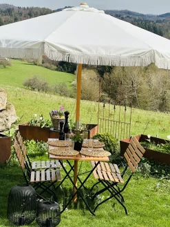 iWerk Garten-Essgruppe Akazie schwarz 4 Personen