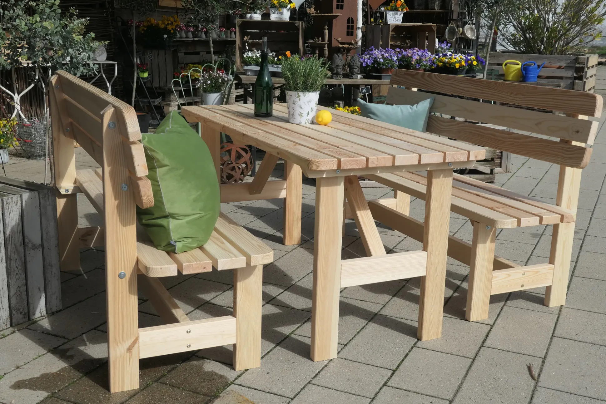 iWerk Massivholzgarnitur Kiefer natur 3-teilig