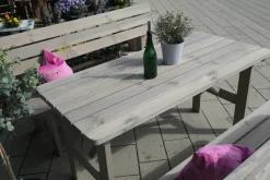 iWerk Massivholzgarnitur Kiefer grau 3-teilig