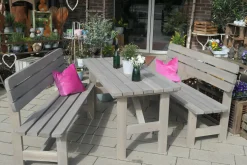 iWerk Massivholzgarnitur Kiefer grau 3-teilig