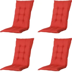 Jardin Garten-Essgruppe Aruba + Elise 4 Personen Kunststoff graphit/rot