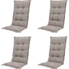 Jardin Gartenstuhl-Set Aruba mit Auflagen graphit/taupe 8-tlg.