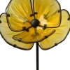 Kaemingk Gartenstecker Blume Glas gelb 91 cm
