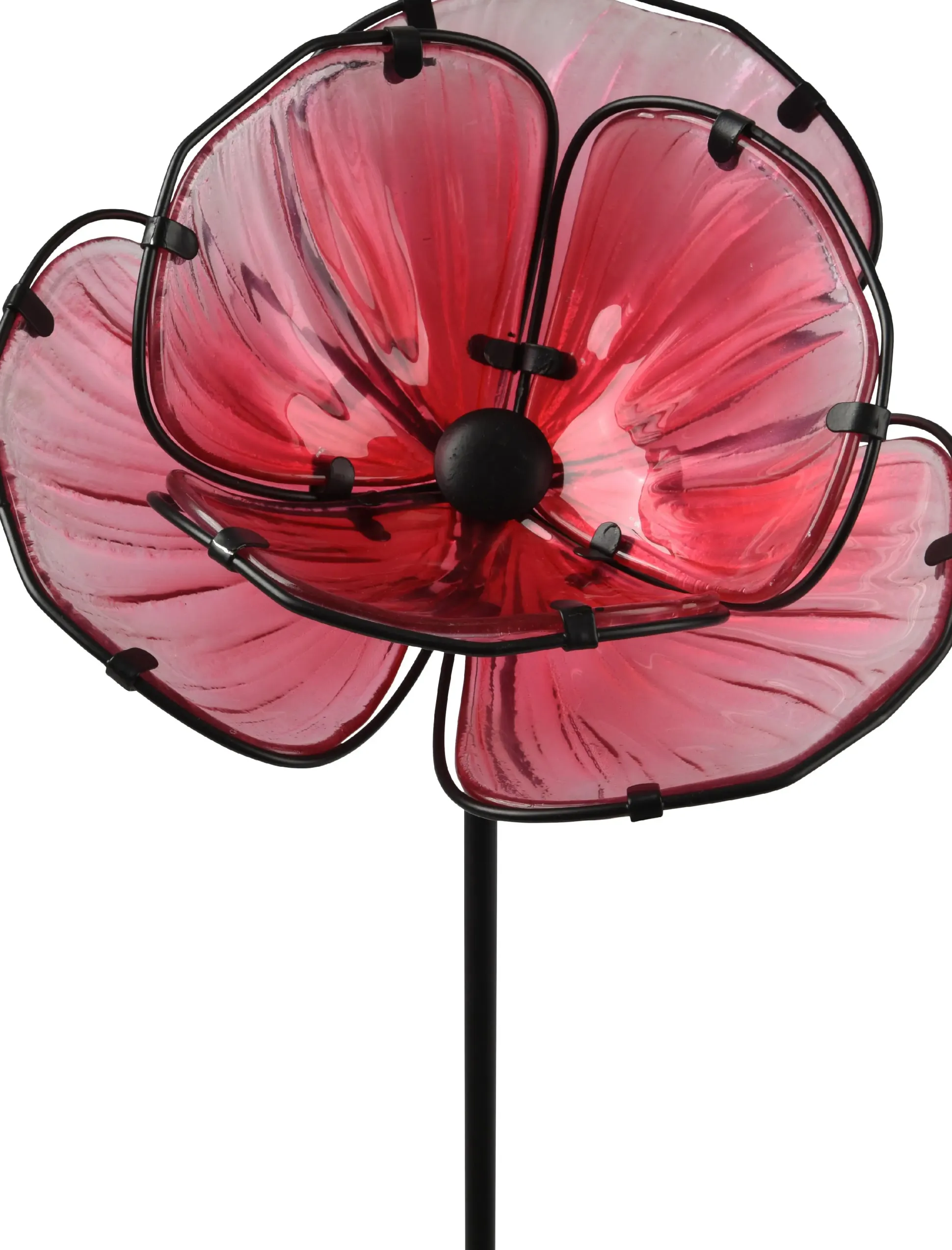 Kaemingk Gartenstecker Blume Glas rosa 91 cm