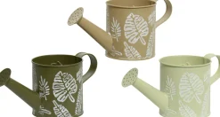 Kaemingk Gießkanne aus Zink in beige/mint/grün