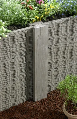 Kann Beetpfosten Antik 100 x 14 x 14 cm braun