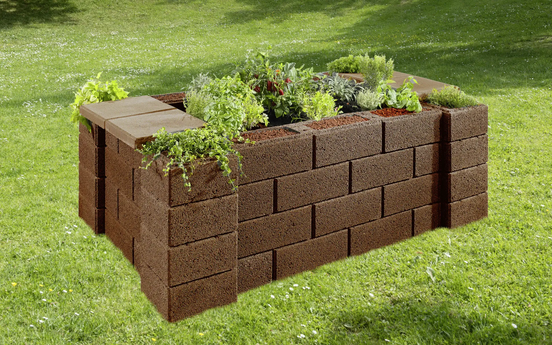 Kann Hochbeet-Set 3 Garten 230 x 150 x 85 cm braun