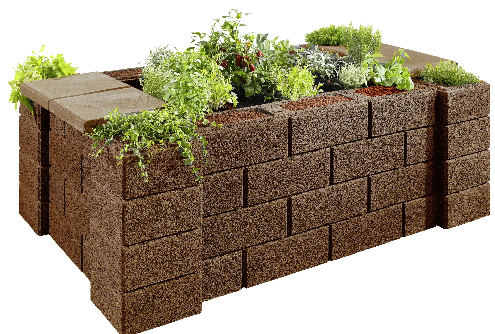 Kann Hochbeet-Set 3 Garten 230 x 150 x 85 cm braun