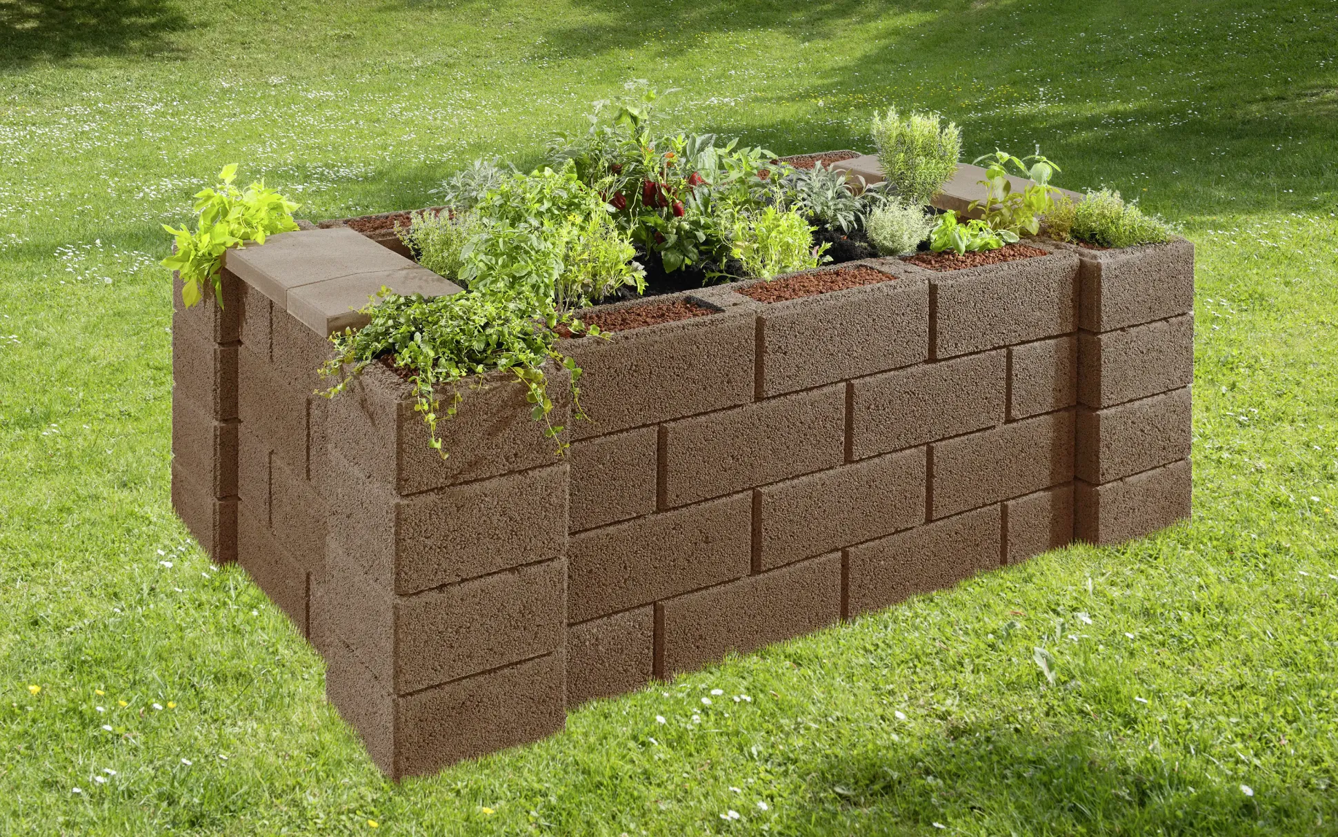 Kann Hochbeet-Set 6 Garten 230 x 150 x 85 cm braun