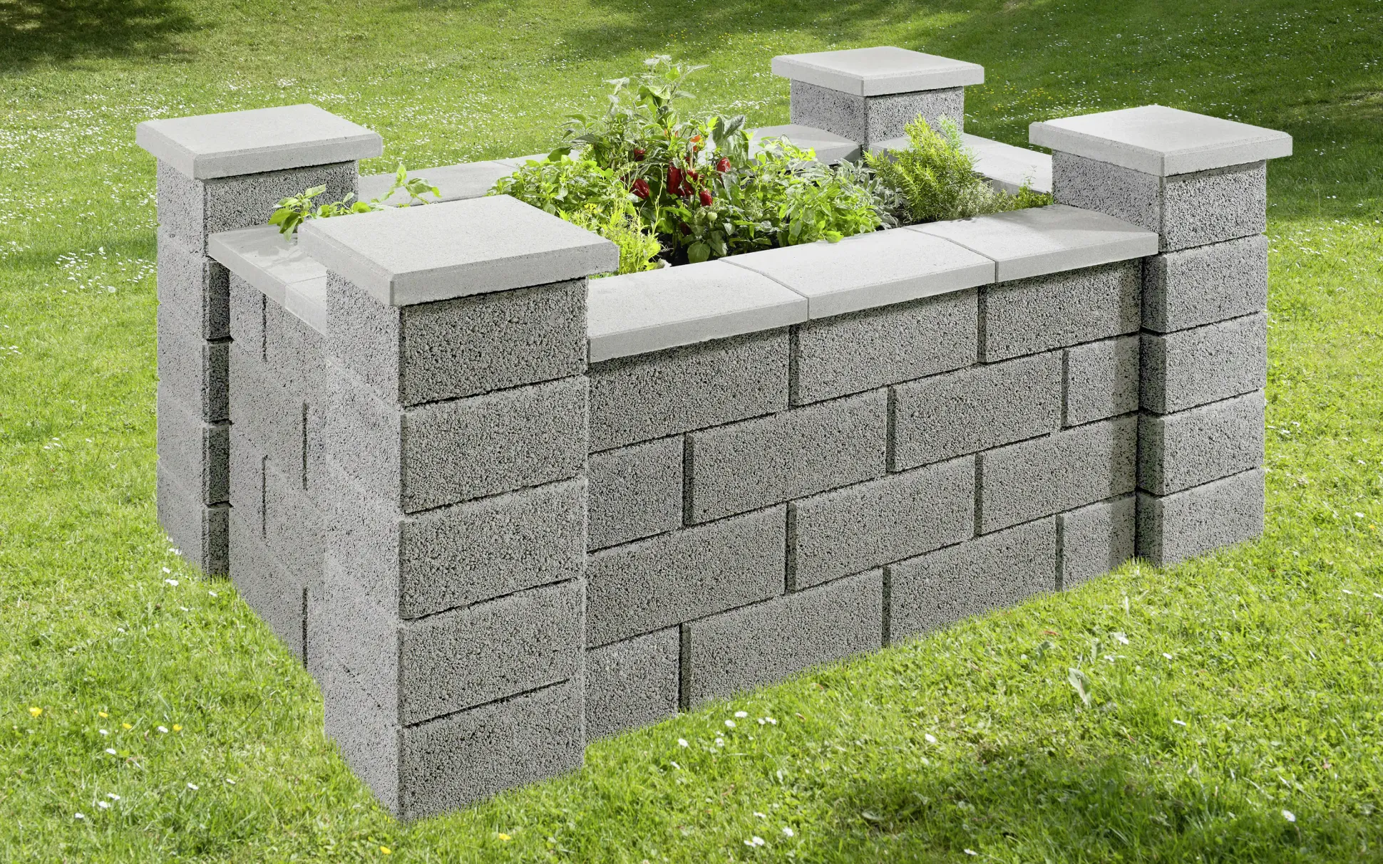 Kann Hochbeet-Set 1 Garten 230 x 150 x 85 cm grau
