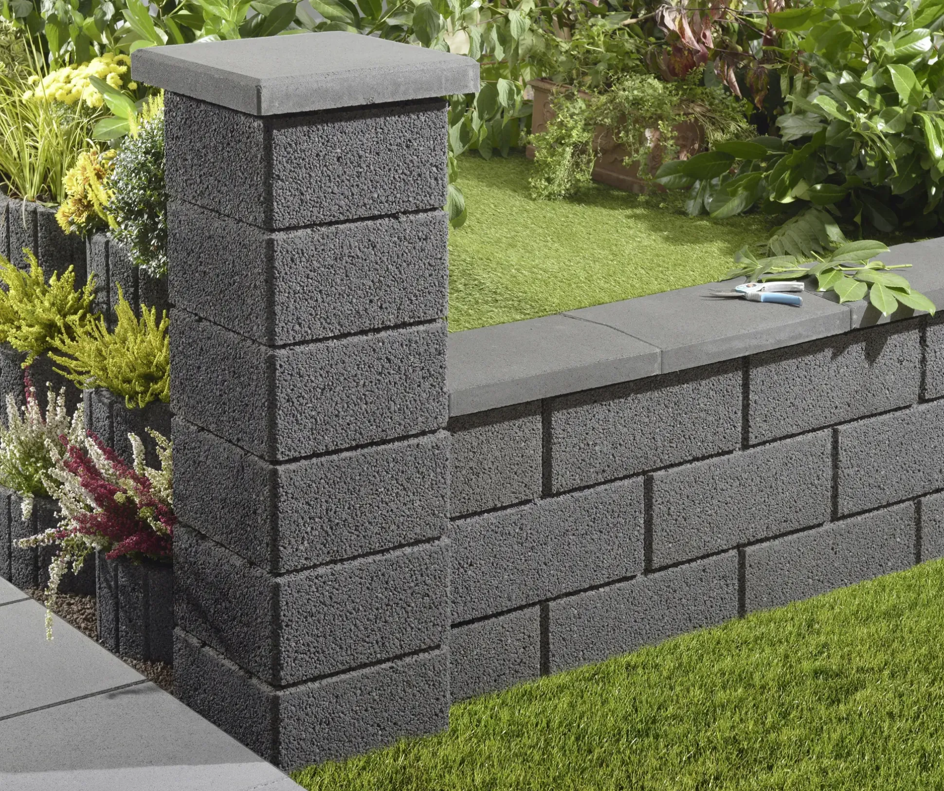 Kann Mauerabdeckung Garten 50 x 33 x 5 cm anthrazit