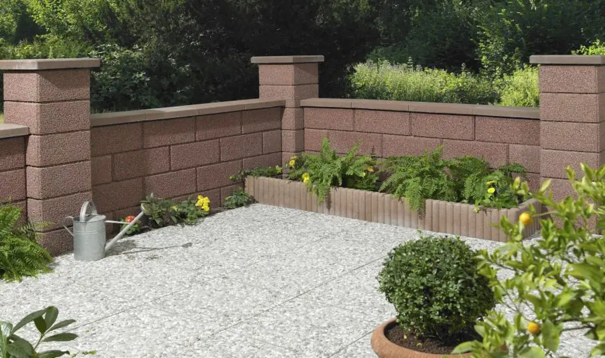 Kann Mauerabdeckung Garten 50 x 33 x 5 cm braun