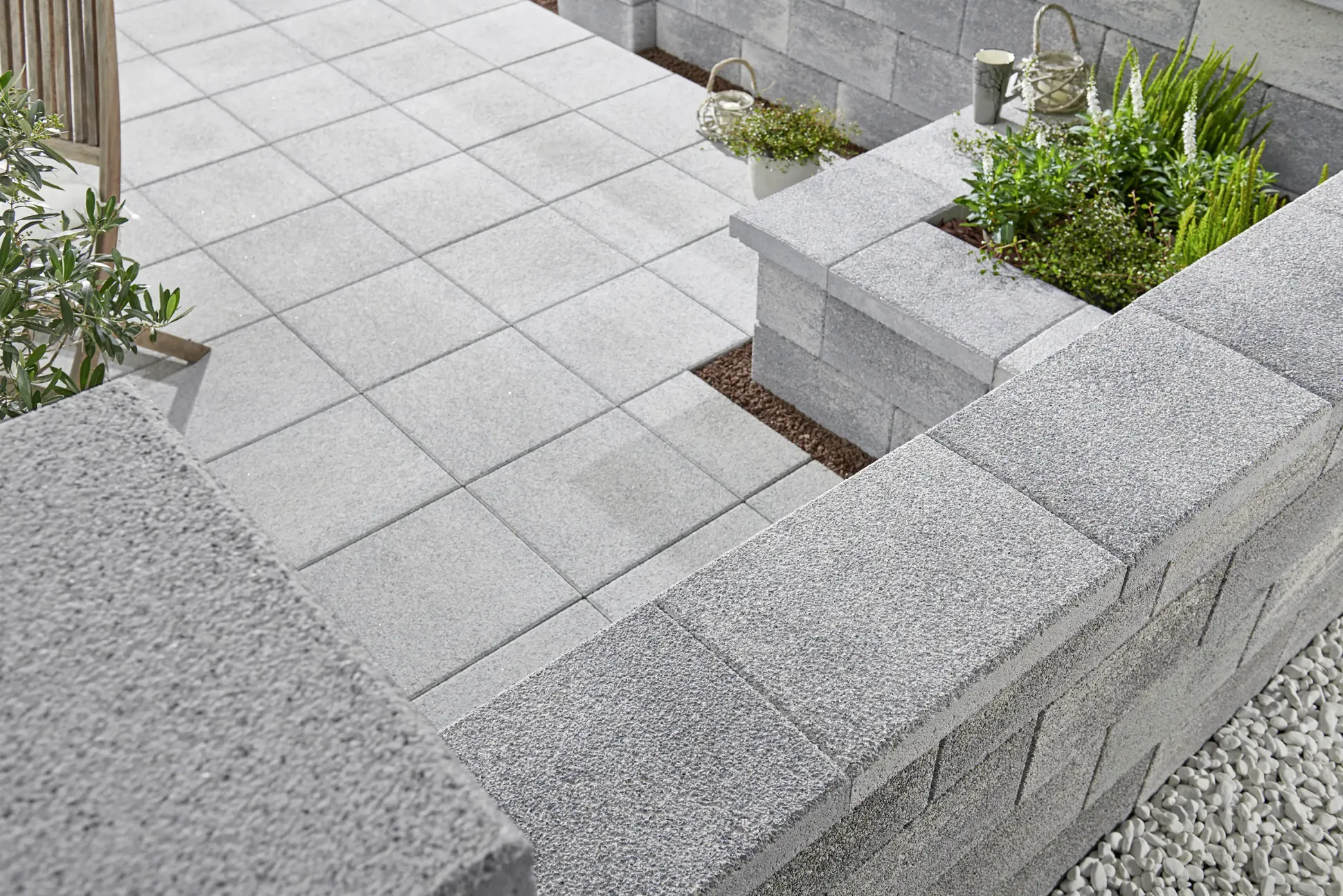Kann Mauerabdeckung Gomera 40 x 28 x 6 cm grau-alpine