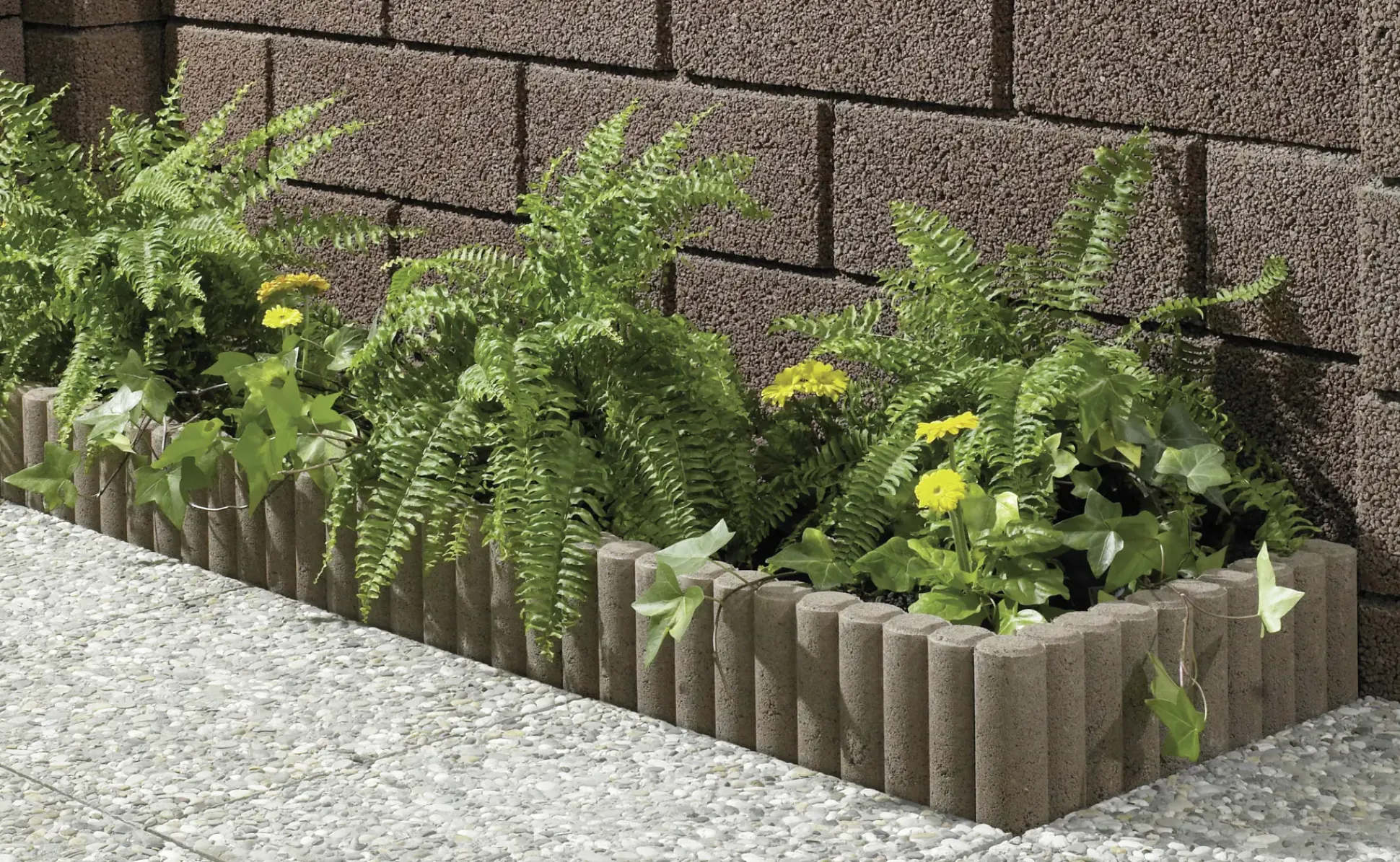 Kann Palisade 10er-Element 25 x 50 x 6 cm braun
