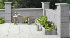 Kann Pfeilerabdeckung Garten 45 x 45 x 6 cm grau