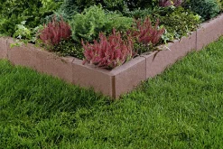 Kann Randstein Ecke mit Nut- und Feder 25 x 25 x 5 cm braun