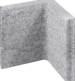 Kann Randstein Ecke mit Nut- und Feder 25 x 25 x 5 cm grau