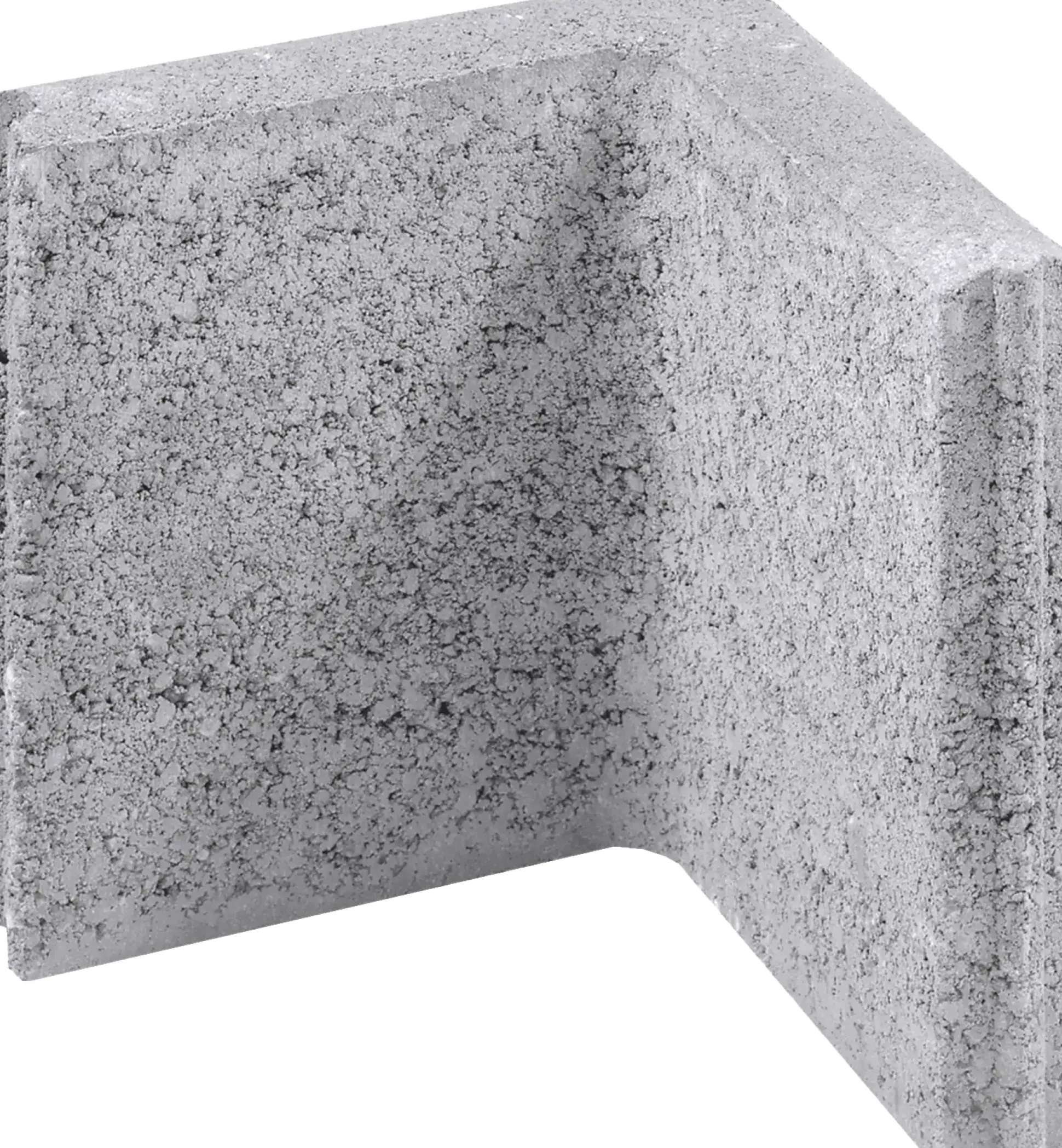 Kann Randstein Ecke mit Nut- und Feder 25 x 25 x 5 cm grau