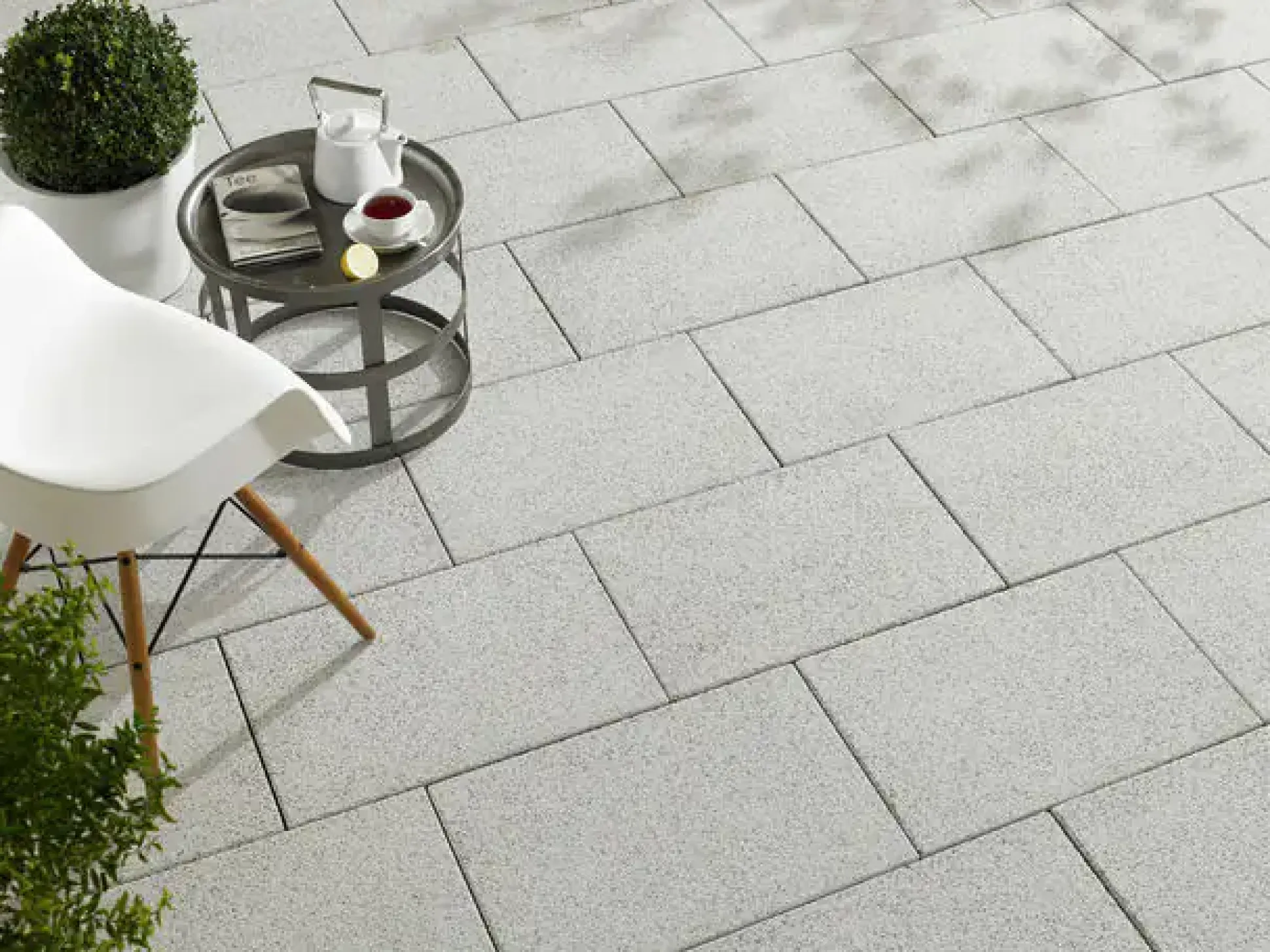 Kann Terrassenplatte Mailand 60 x 40 x 5 cm weiß