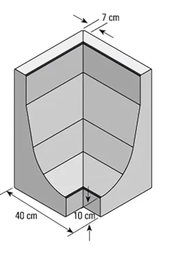 Kann Winkelstein 60 x 40 x 30 cm grau