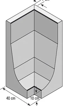 Kann Winkelstein 80 x 40 x 30 cm grau