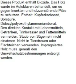 Kantholzpfosten 120 cm, 70 x 70 mm, kesseldruckimprägniert