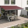Kassetten-Markise elektrisch bordeaux rot Breite 400 cm Ausfall 300 cm