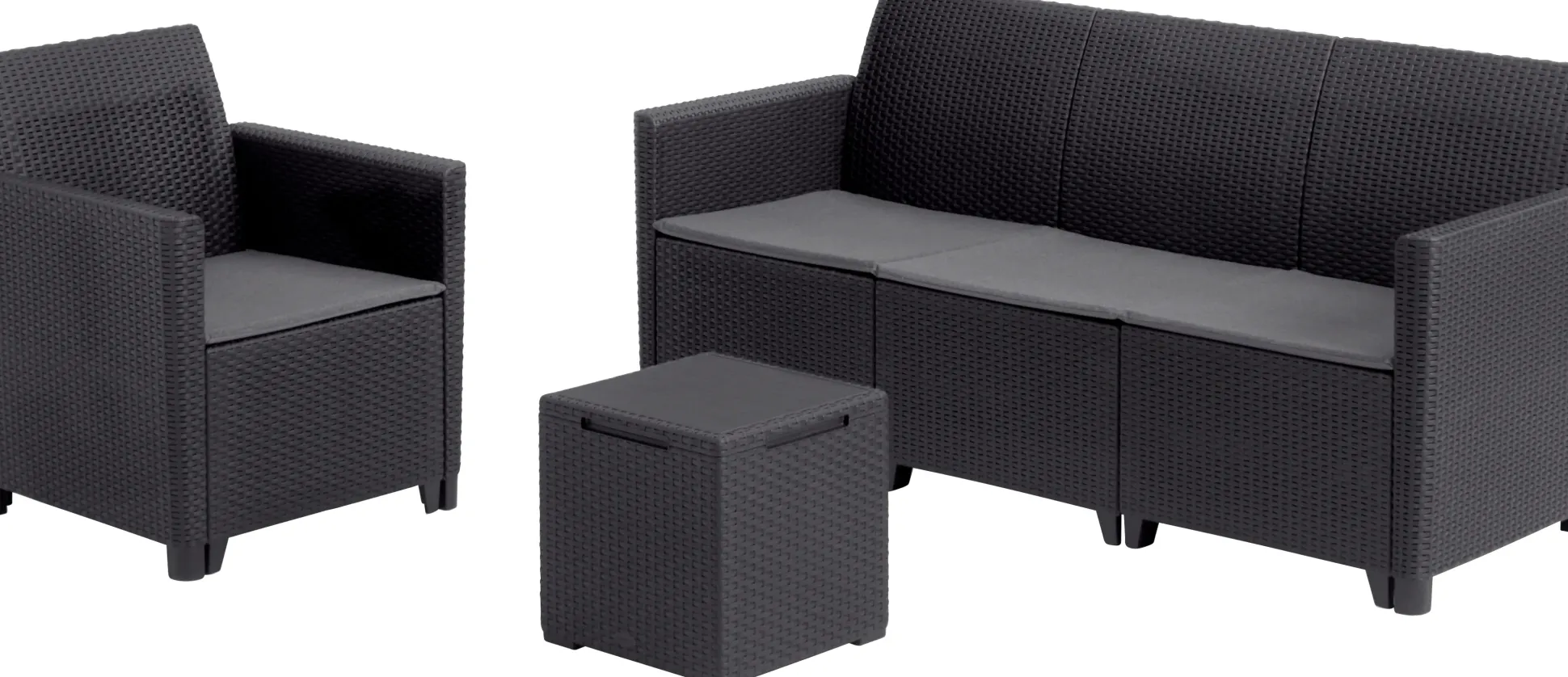 Keter Gartenmöbel-Set Marie Kunststoff in Rattan-Optik