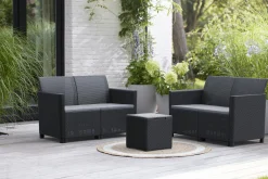 Keter Gartenmöbel-Set Marie Kunststoff in Rattan-Optik