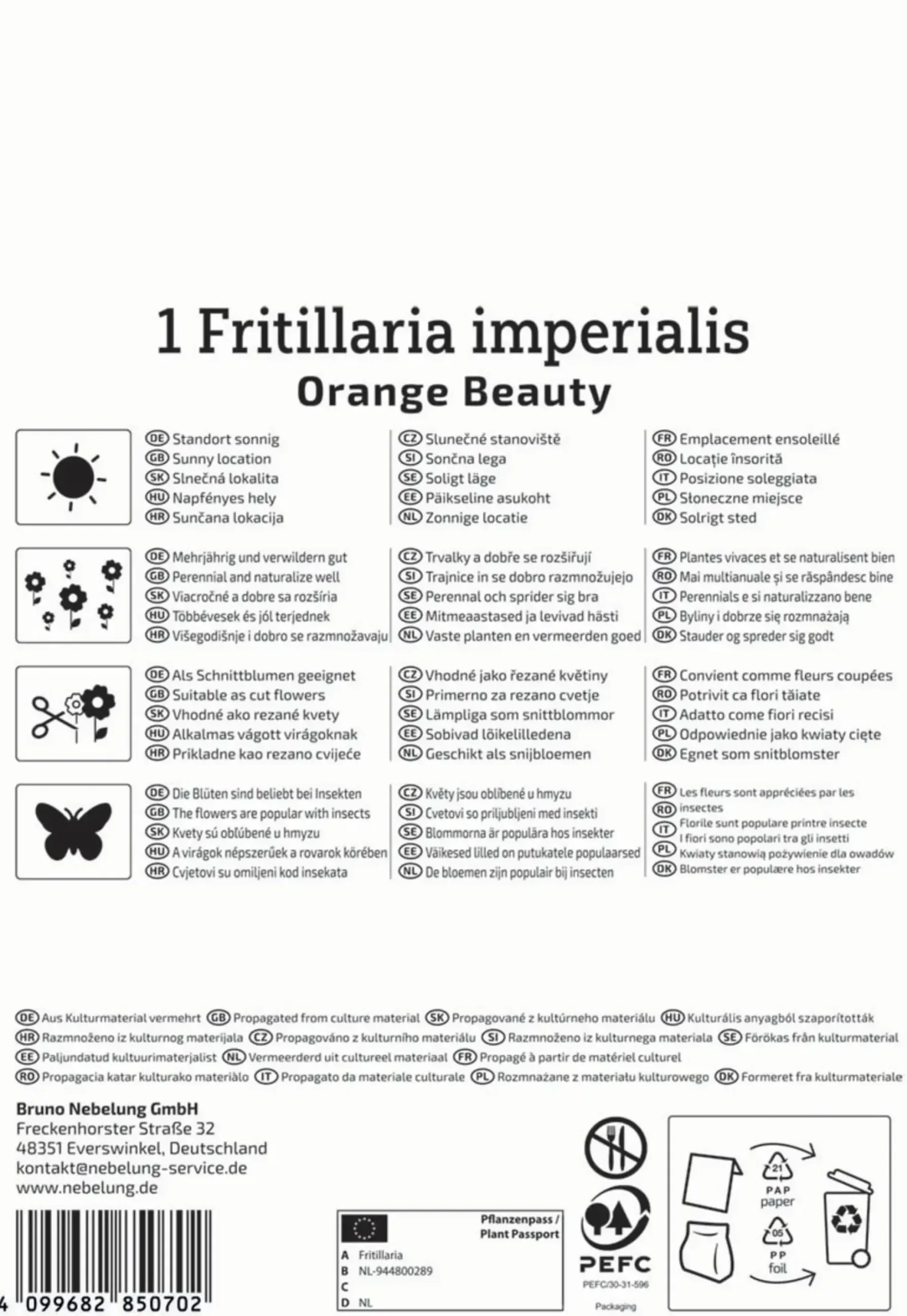 Kiepenkerl Herbstblumenzwiebel Kaiserkrone Orange Beauty 1 Pflanze