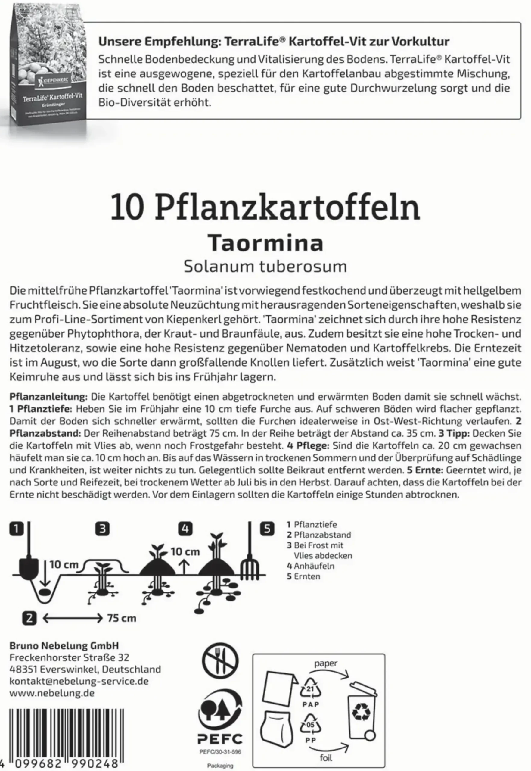 Kiepenkerl Pflanzkartoffel Taormina 10 Stück