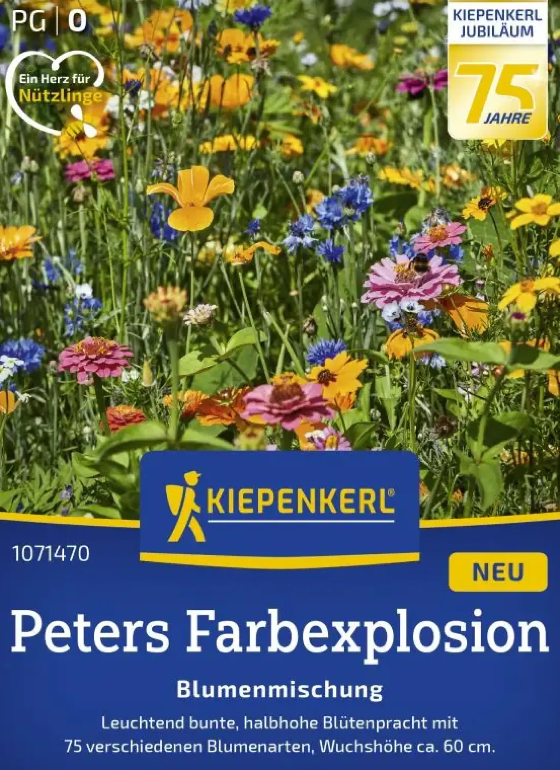 Kiepenkerl Profi-Line Blumensamen Blumenmischung Peters Farbexplosion 2 g für ca. 2 - 3 m²