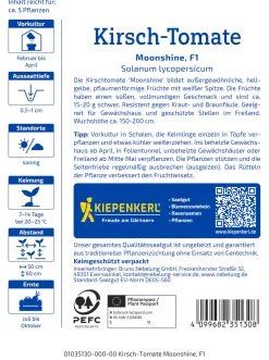Kiepenkerl Profi-Line Saatgut Kirsch-Tomaten Moonshine für ca. 5 Pflanzen
