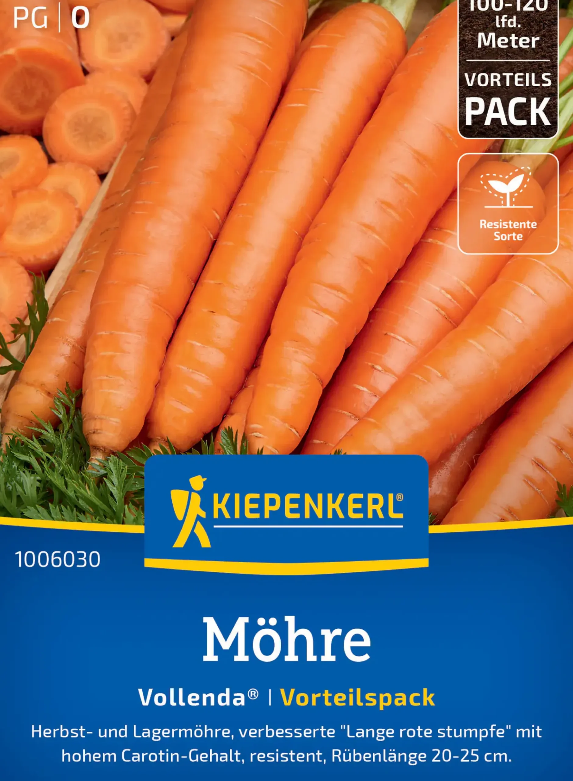 Kiepenkerl Saatgut Möhrensamen Vollenda Vorteilspackung für ca. 25 – 36 m²