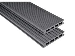 Kovalex Terrassendiele WPC 300 x 14,5 x 2,6 cm steingrau mattiert