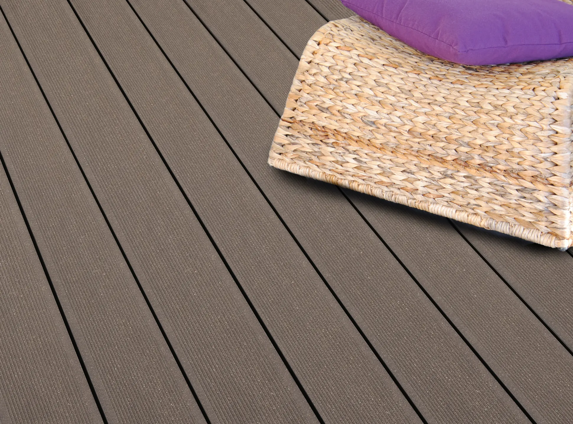Kovalex Terrassendiele WPC Standard 14,5 x 2,6 cm schoko gebürstet Meterware