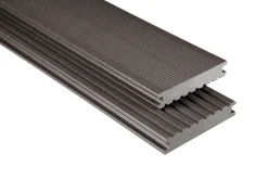 Kovalex Terrassendiele WPC Massiv Standard 14,5 x 2,6 cm graubraun glatt Meterware