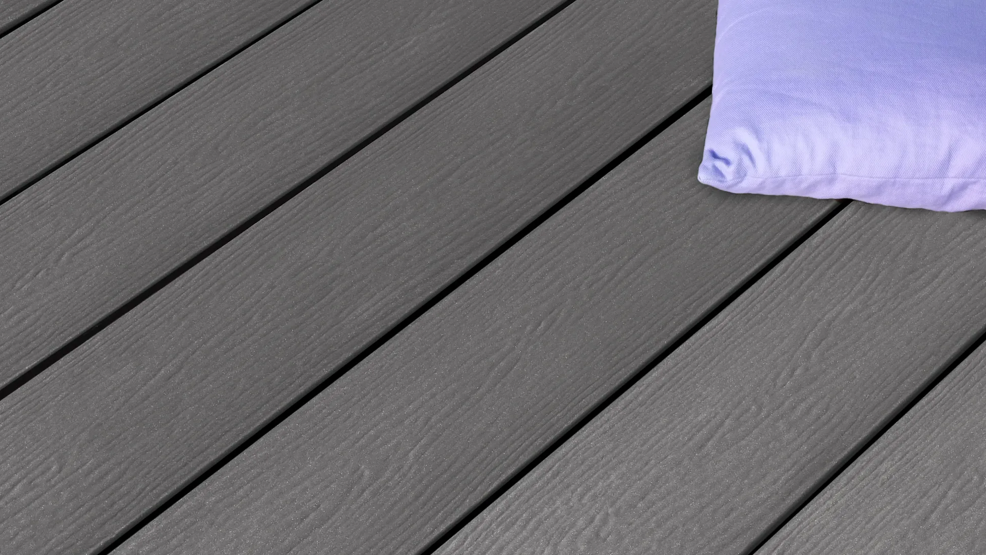 Kovalex Terrassendiele WPC 14,5 x 2 cm grau matt Meterware