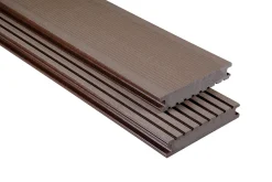 Kovalex Terrassendiele WPC Standard V 14,5 x 2,6 cm schoko gebürstet Meterware