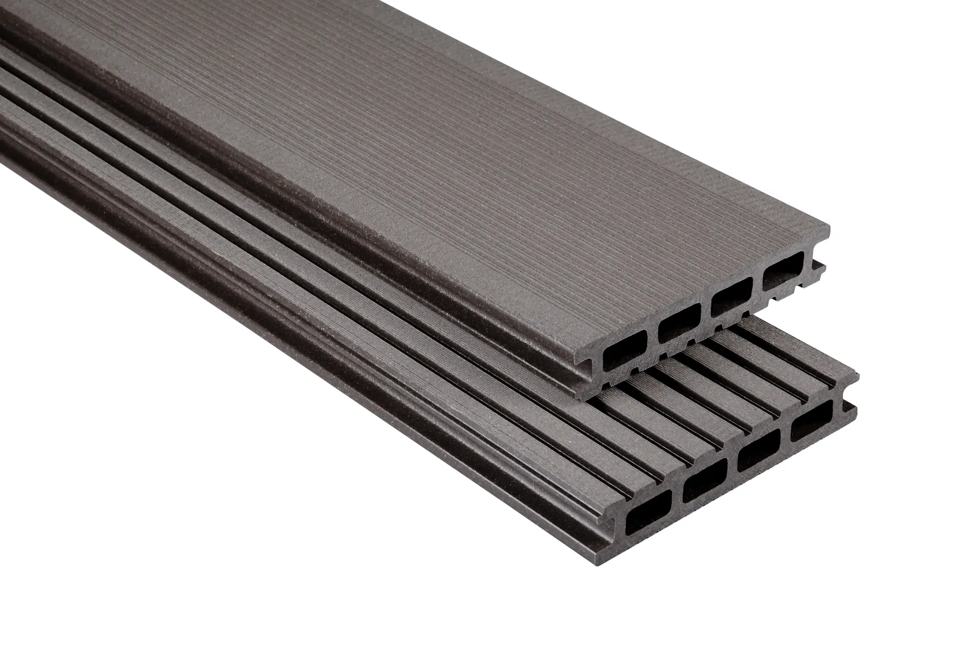 Kovalex Terrassendiele WPC Standard 14,5 x 2,6 cm graubraun gebürstet Meterware