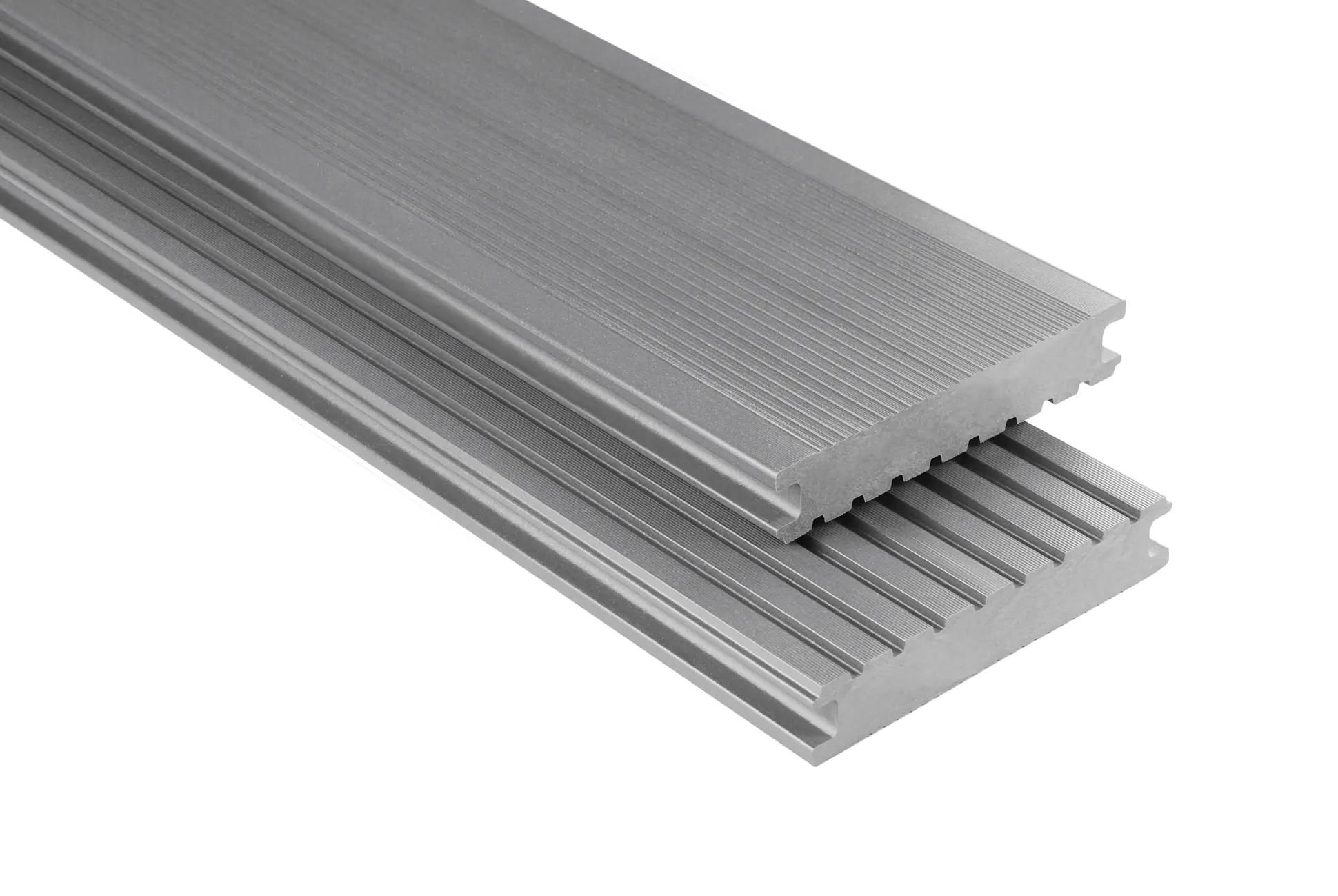 Kovalex Terrassendiele WPC Standard V 14,5 x 2,6 cm grau glatt Meterware