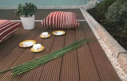 Kovalex Terrassendiele WPC 14,5 x 2,6 cm braun glatt Meterware