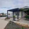 Lamellen Terrassenüberdachung 480 x 360,8 x 266 cm grau