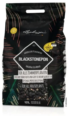 Lechuza Blackstonepon Pflanzsubstrat für Zimmerpflanzen 12 L torffrei