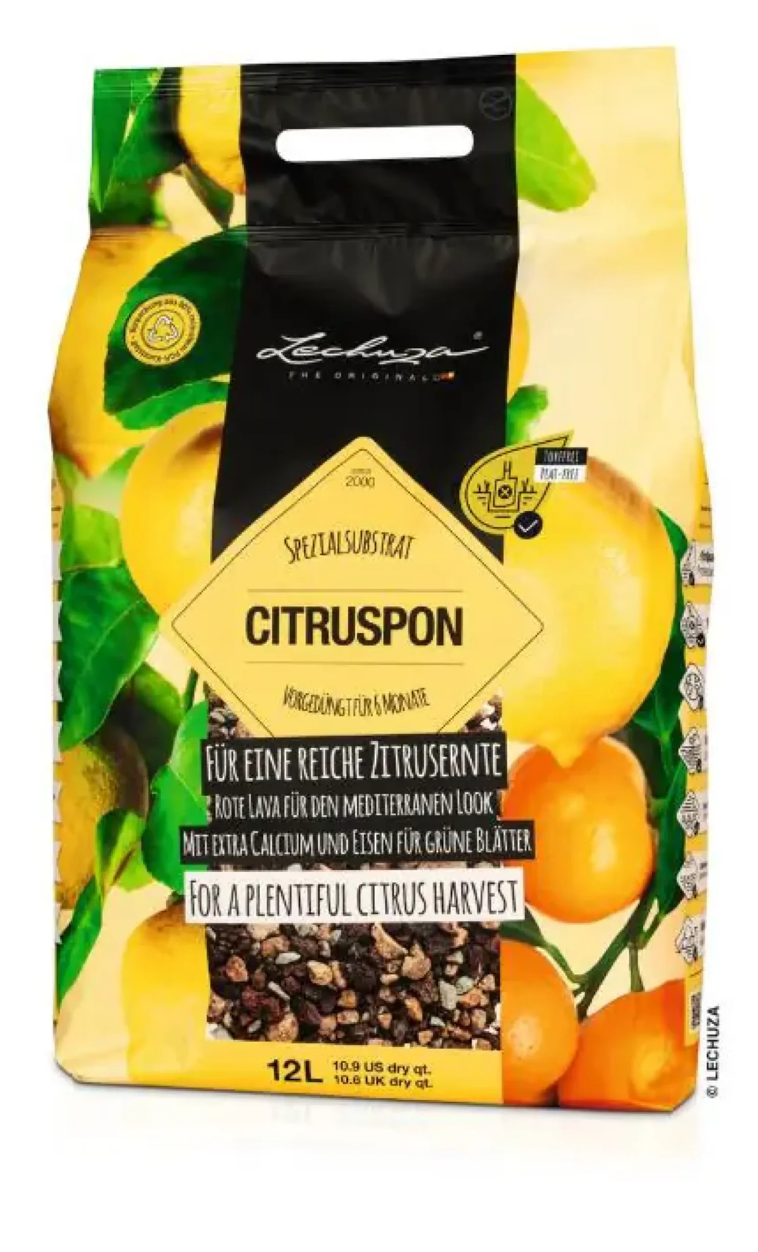 Lechuza Citruspon Pflanzsubstrat für mediterrane Pflanzen 12 L torffrei