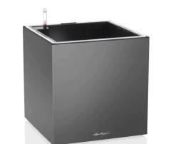 Lechuza Pflanzgefäß Canto Premium 40 LED low anthrazit metallic