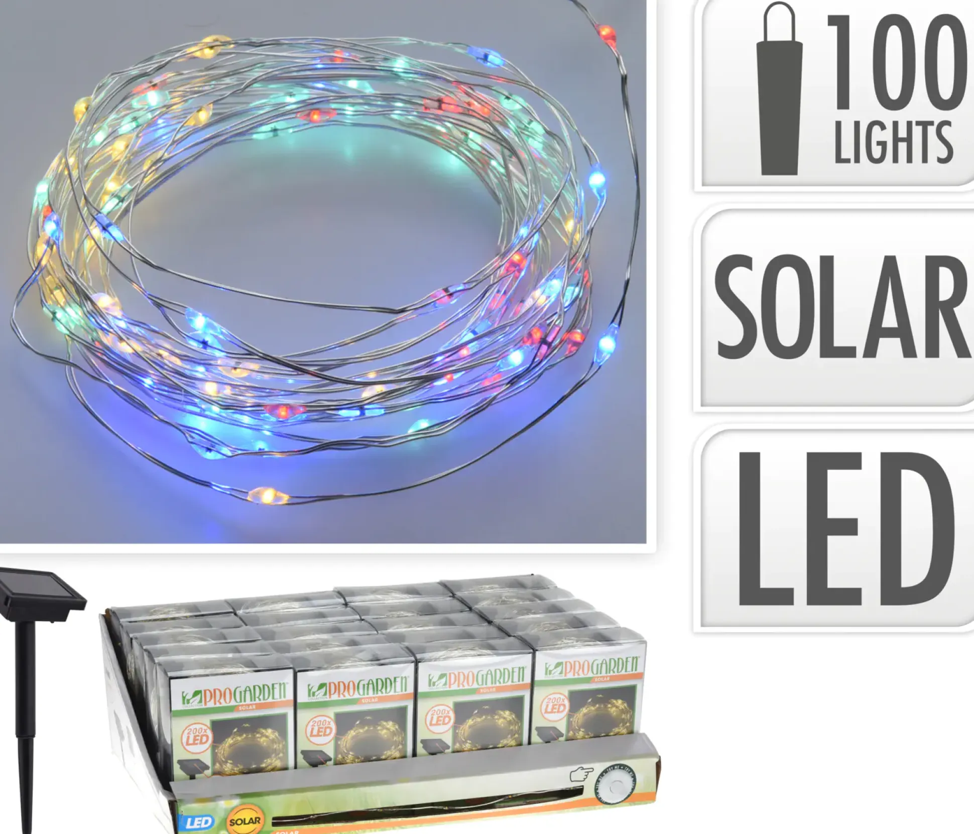 LED Solar-Drahtlichterkette RGB